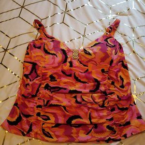 Floral Tankini and swim skirt